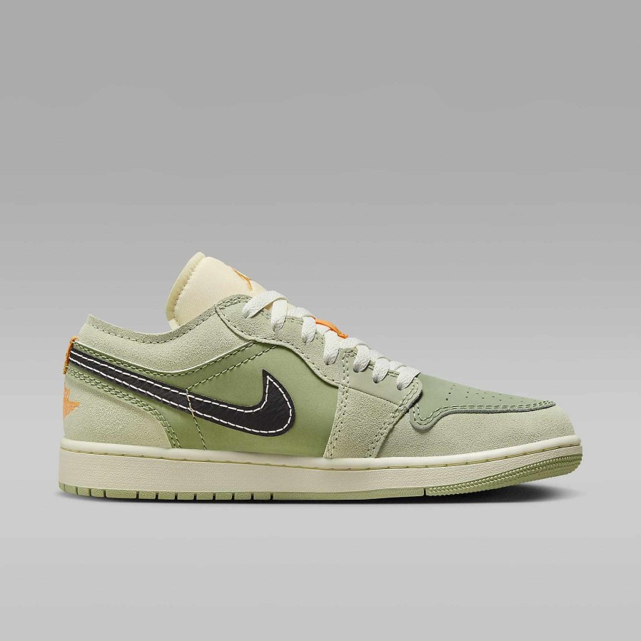 Men Nike Lifestyle | Air Jordan 1 Low Se Craft Sky J Light Olive/Celadon/Bright Mandarin/Black