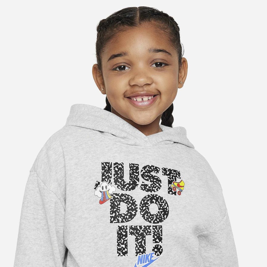 Kids Nike Hoodies & Sweatshirts | Nike Notebook Print Pullover Light Smoke Grey