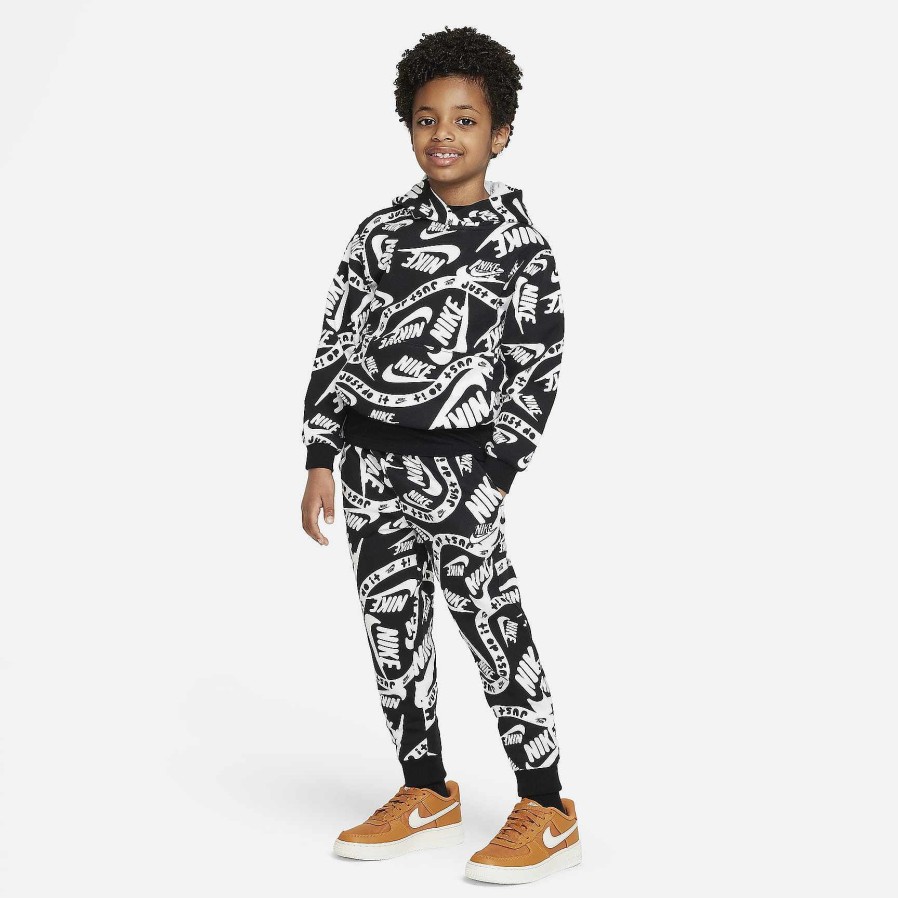 Kids Nike Matching Sets | Nike Sportswear Club Printed Joggers Black