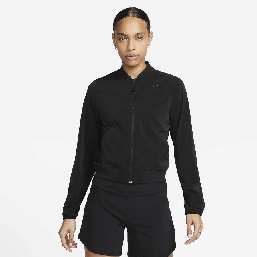 Women Nike Outerwear & Jackets | Nike Dri-Fit Bliss Black/Clear