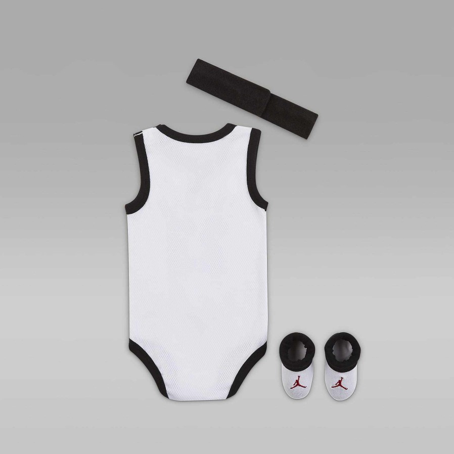 Kids Nike Jordan | Jordan 3-Piece Mesh Jersey Bodysuit Box Set