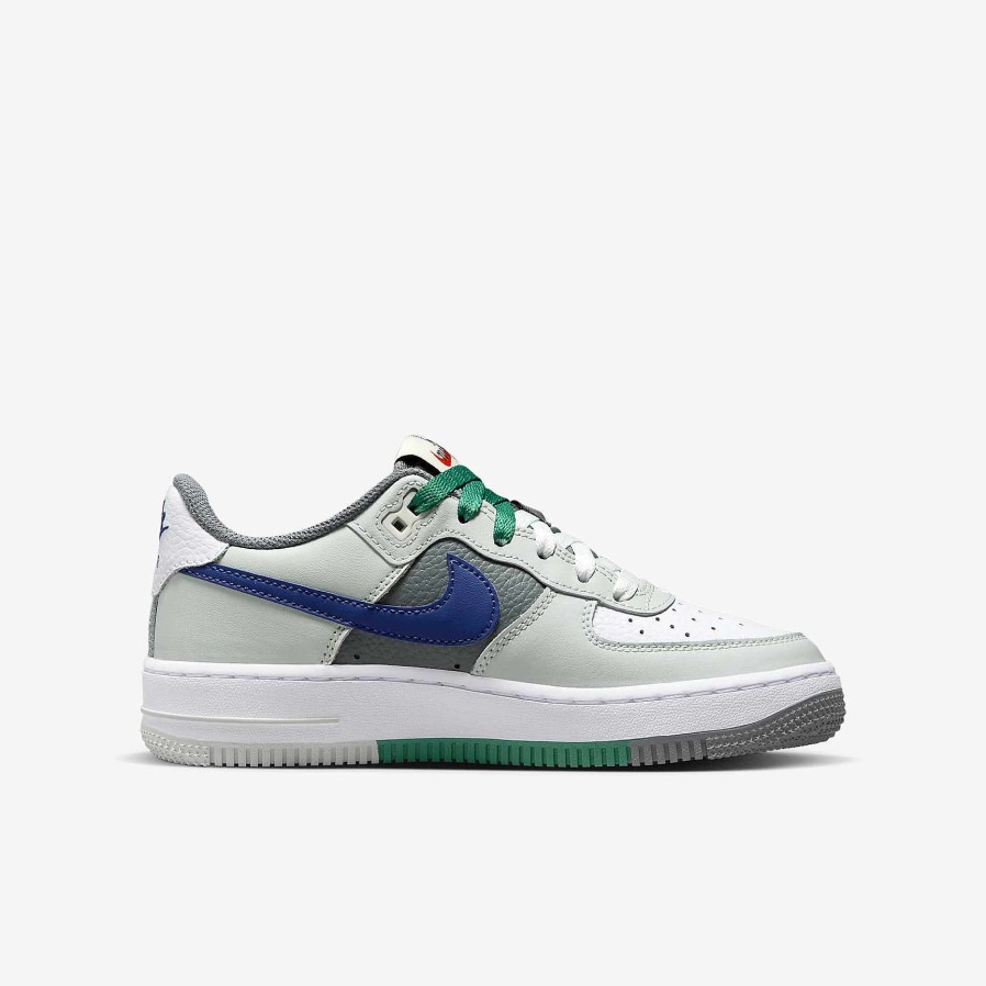 Kids Nike Air Force 1 | Nike Air Force 1 Lv8 Light Silver/White/Smoke Grey/Deep Royal Blue