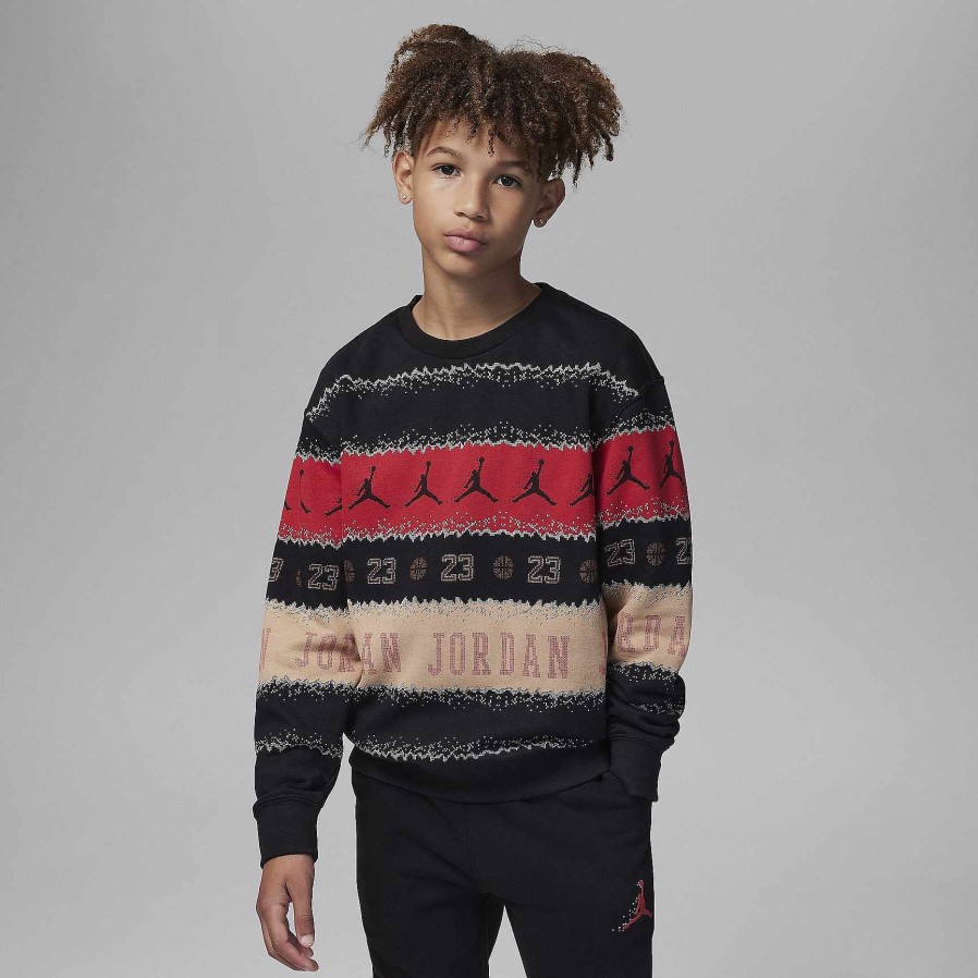 Kids Nike Hoodies & Sweatshirts | Jordan Mj Holiday Fleece Crew