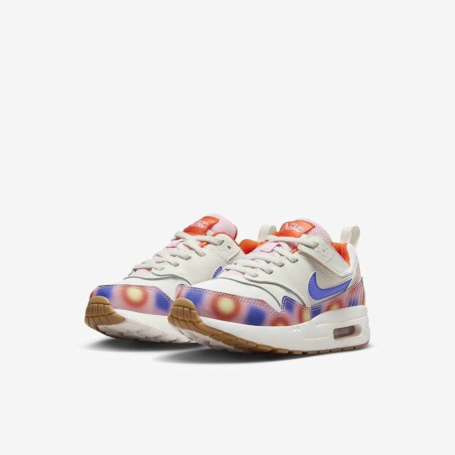 Kids Nike Air Max | Air Max 1 Se Easyon Sail/Blue Joy/Safety Orange/Football Grey