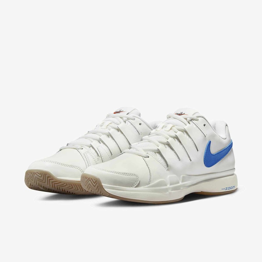 Men Nike Cyber Monday Shoes | Nikecourt Air Zoom Vapor 9.5 Tour Leather Sail/Gum Light Brown/University Blue