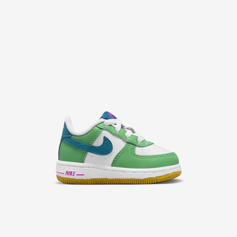 Kids Nike Air Force 1 | Nike Force 1 Lv8 White/Spring Green/Hyper Violet/Green Abyss