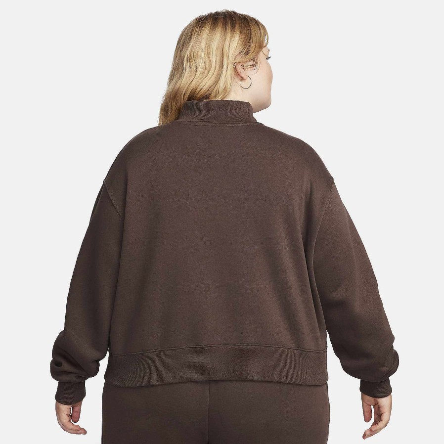 Women Nike Plus Size | Nike Sportswear Phoenix Fleece Baroque Brown/Sail