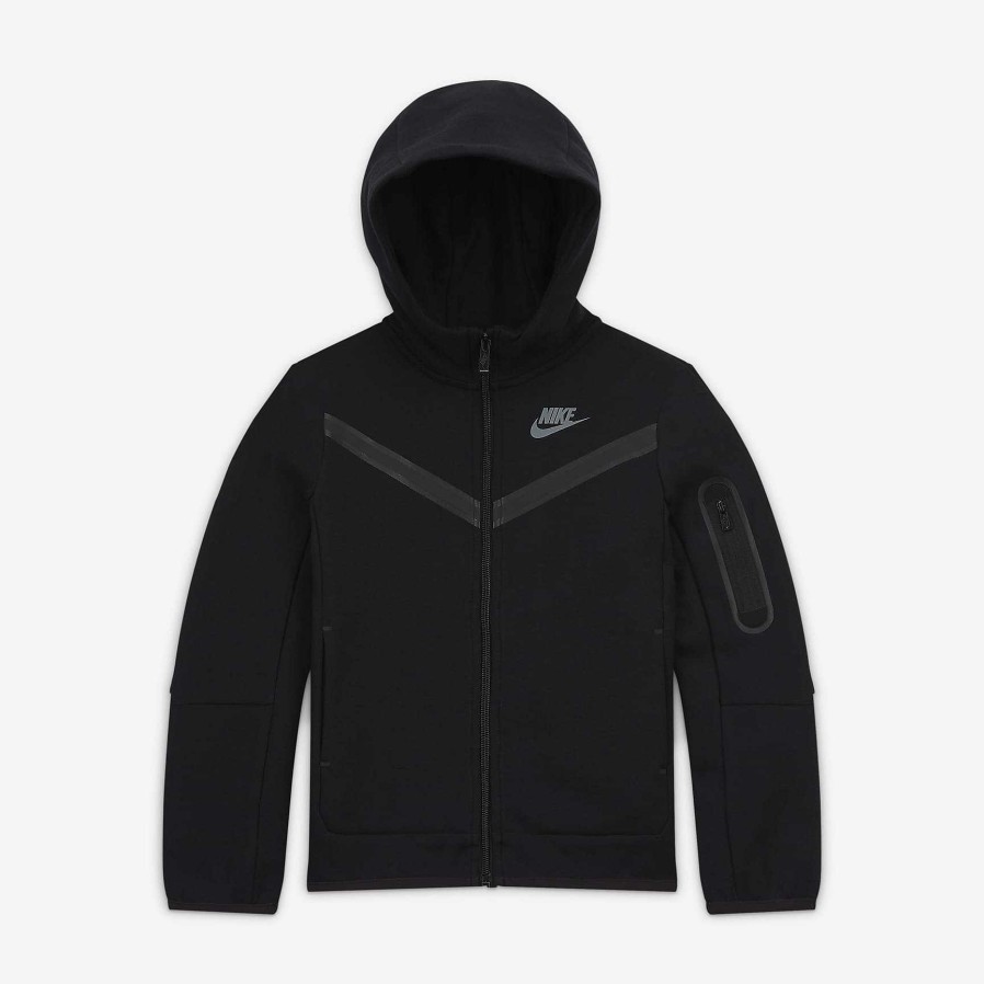 Kids Nike Hoodies & Sweatshirts | Nike Sportswear Tech Fleece Black