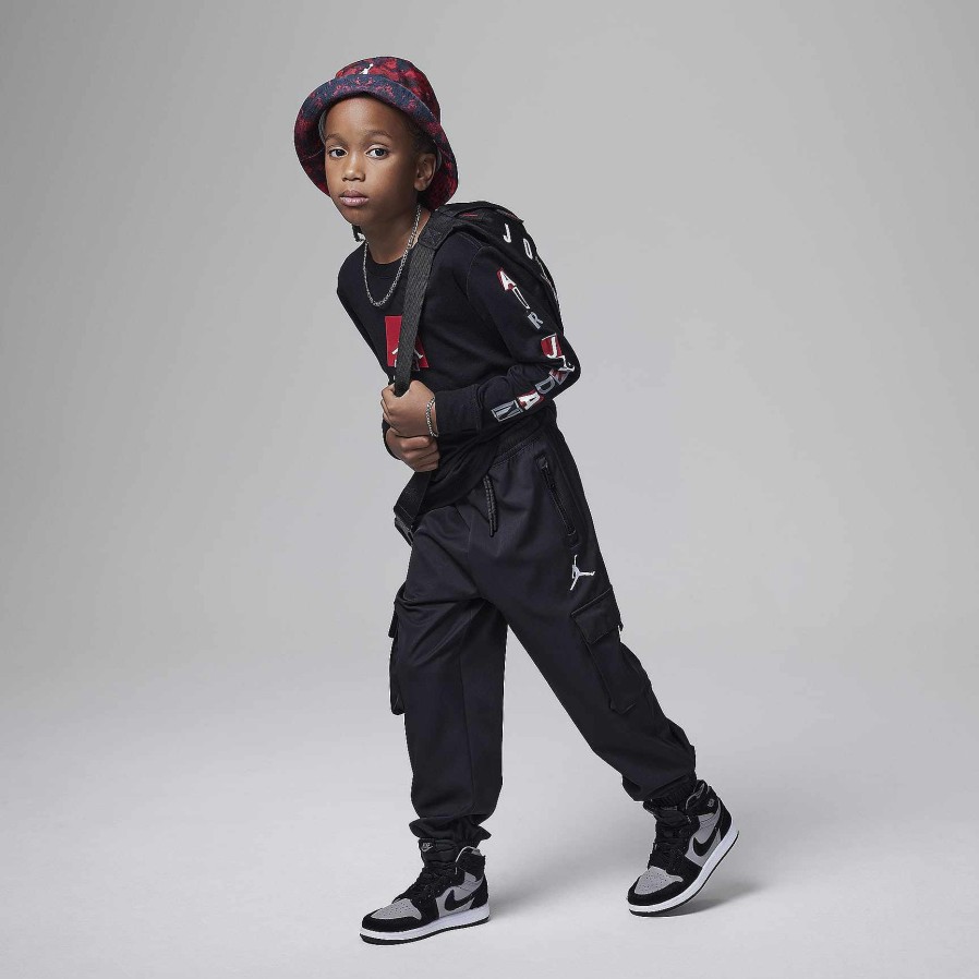 Kids Nike Jordan | Jordan Air Stacked Long Sleeve Tee