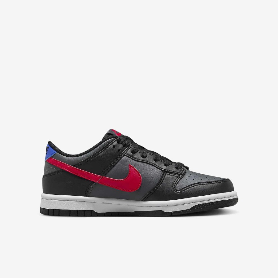 Kids Nike Lifestyle | Nike Dunk Low Black/White/Racer Blue/University Red