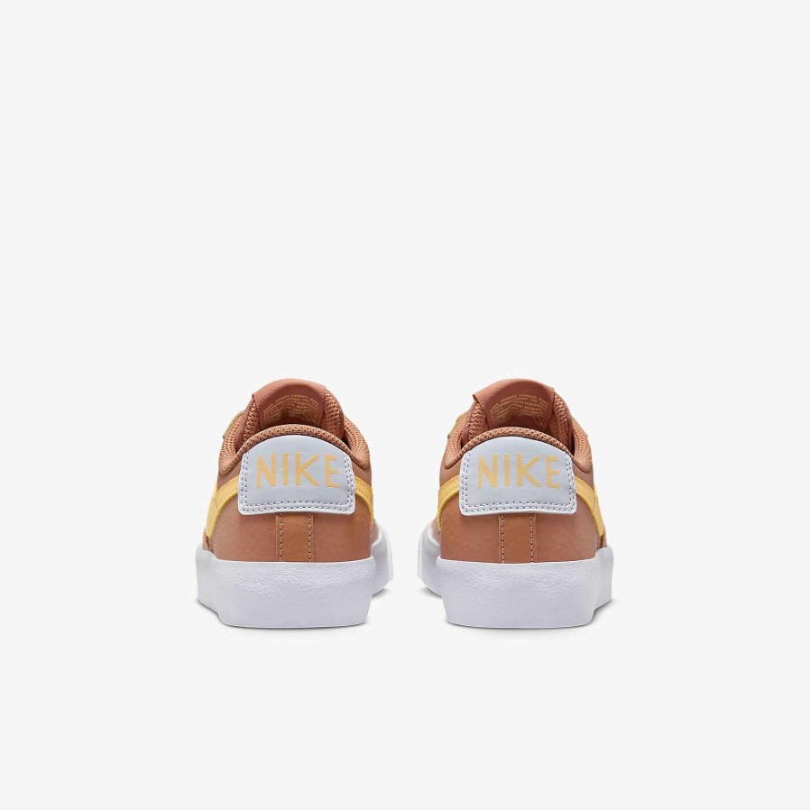 Kids Nike Dunks & Blazers | Nike Blazer Low '77 Amber Brown/Football Grey/White/Melon Tint