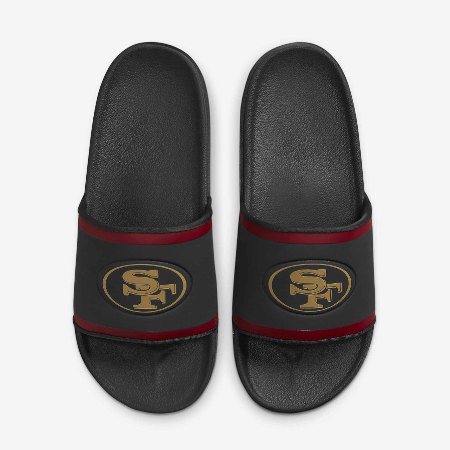 Men Nike Sandals & Slides | Nike Offcourt (Nfl San Francisco 49Ers) Anthracite/Gym Red/Club Gold