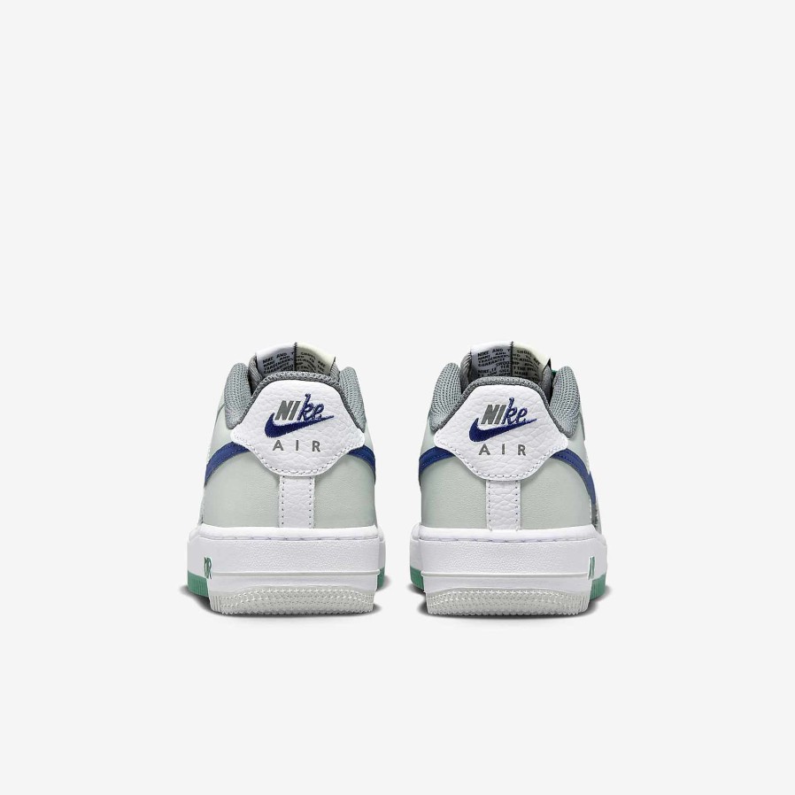 Kids Nike Air Force 1 | Nike Air Force 1 Lv8 Light Silver/White/Smoke Grey/Deep Royal Blue