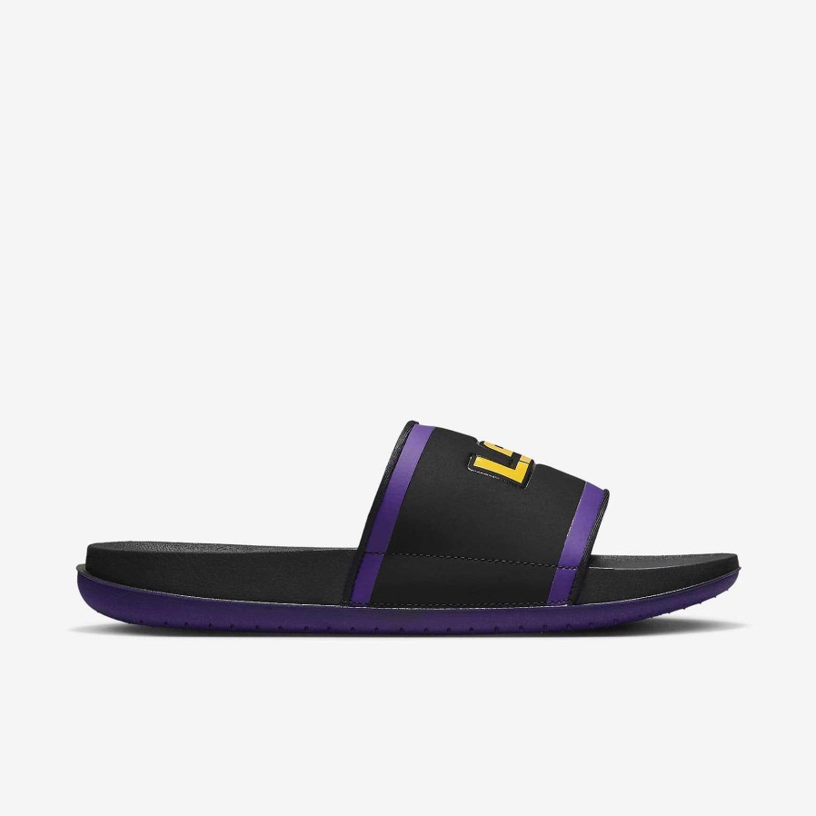 Men Nike Sandals & Slides | Nike Offcourt (Lsu) Black/Court Purple/University Gold