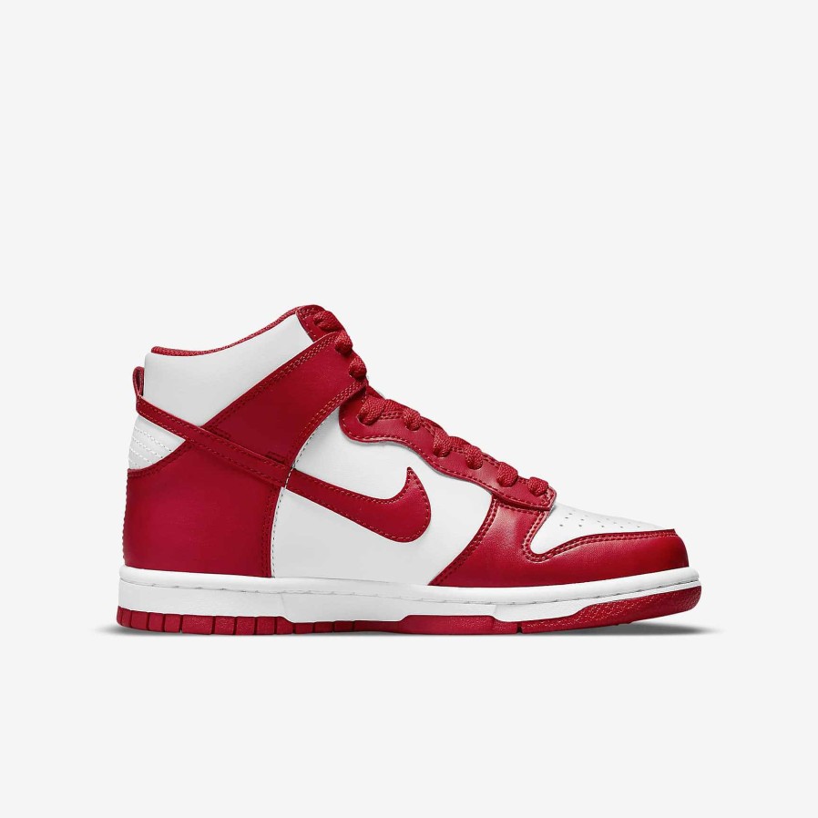 Kids Nike Dunks & Blazers | Nike Dunk High White/University Red