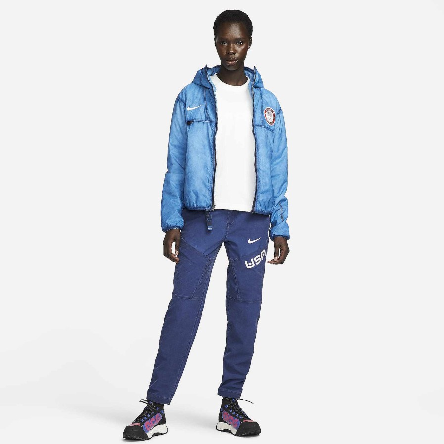 Women Nike Outerwear & Jackets | Nike Acg Therma-Fit Adv "Rope De Dope" Court Blue/Obsidian/White