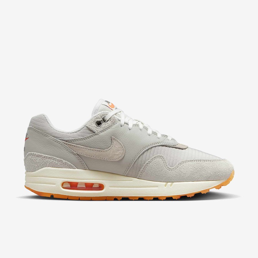 Men Nike Air Max | Nike Air Max 1 Premium Light Iron Ore/Total Orange/Flat Pewter/Light Iron Ore