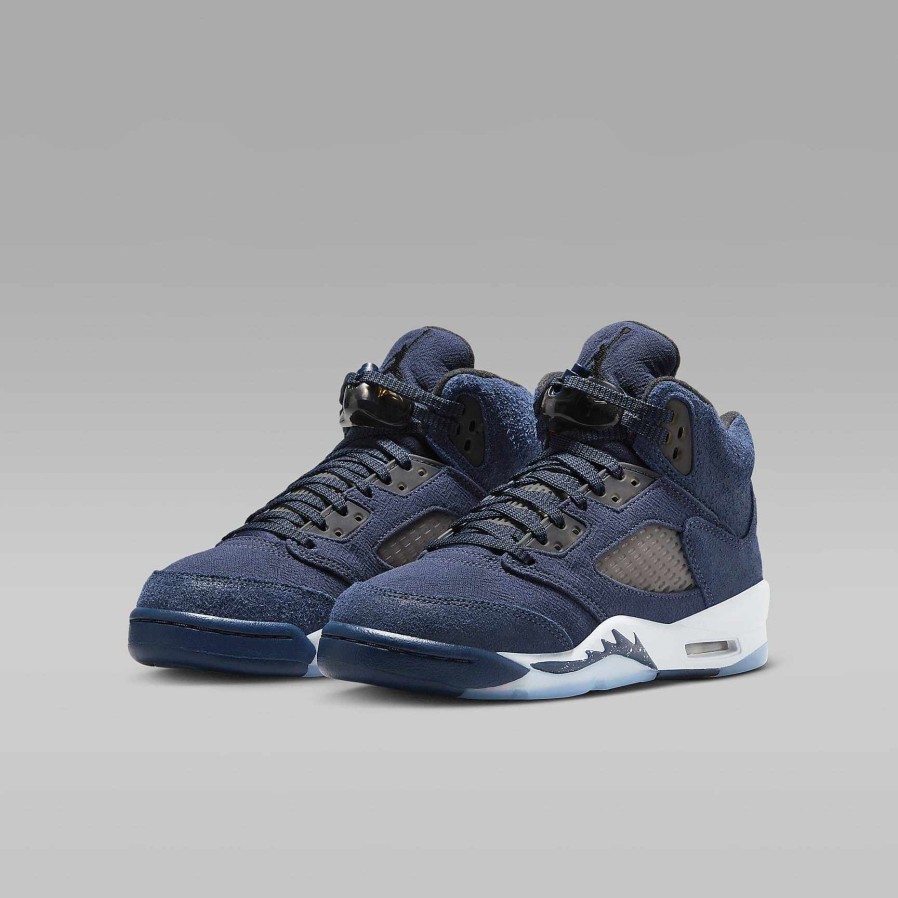 Kids Nike Jordan | Air Jordan 5 Retro Se Midnight Navy/Football Grey/Black