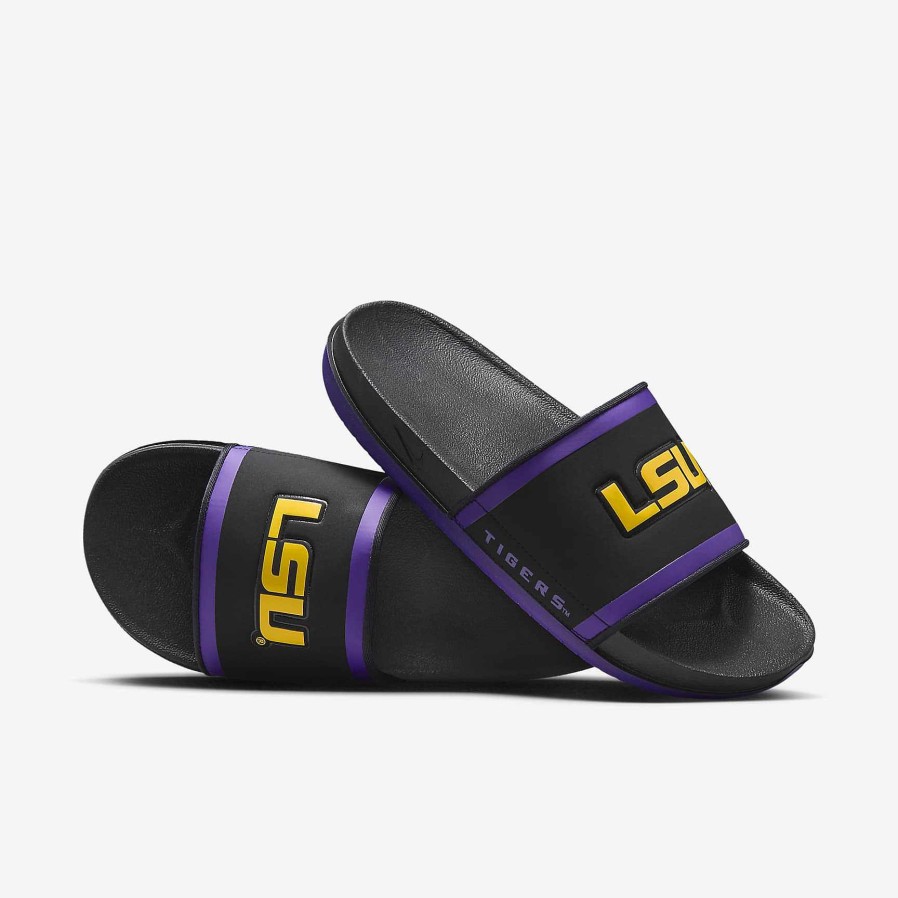 Men Nike Sandals & Slides | Nike Offcourt (Lsu) Black/Court Purple/University Gold