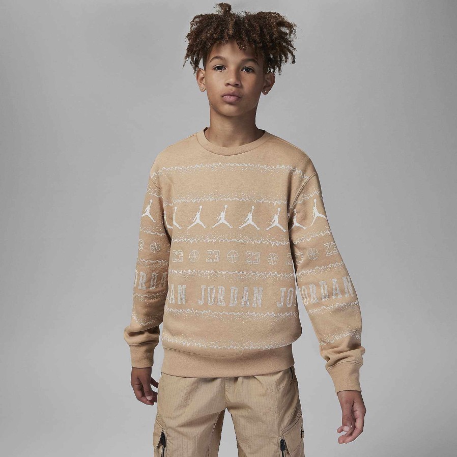 Kids Nike Hoodies & Sweatshirts | Jordan Mj Holiday Fleece Crew