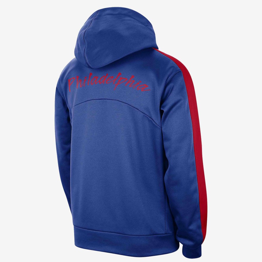 Men Nike Tech Fleece | Philadelphia 76Ers Starting 5 Rush Blue/University Red/University Red