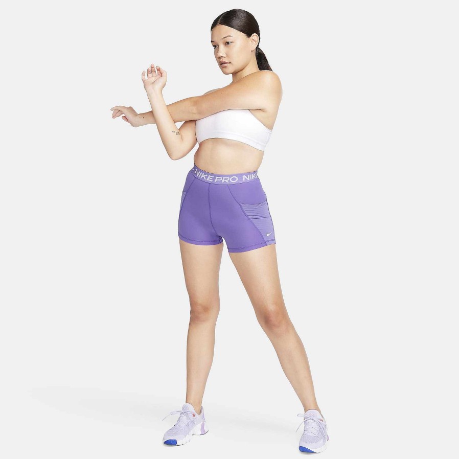 Women Nike Shorts | Nike Pro Action Grape/Space Purple/Sail