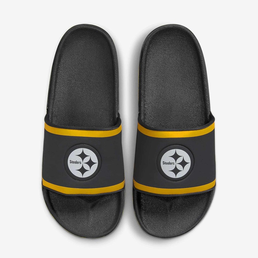 Men Nike Sandals & Slides | Nike Offcourt (Nfl Pittsburgh Steelers) Anthracite/University Gold/White