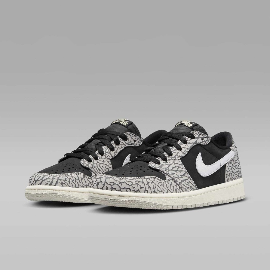 Men Nike Jordan | Air Jordan 1 Low Og Black/Tech Grey/White/Muslin