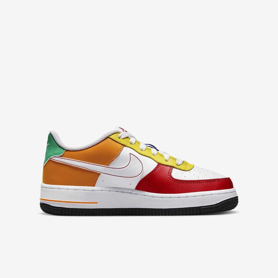 Kids Nike Air Force 1 | Nike Air Force 1 Lv8 University Red/Deep Royal Blue/Opti Yellow/White