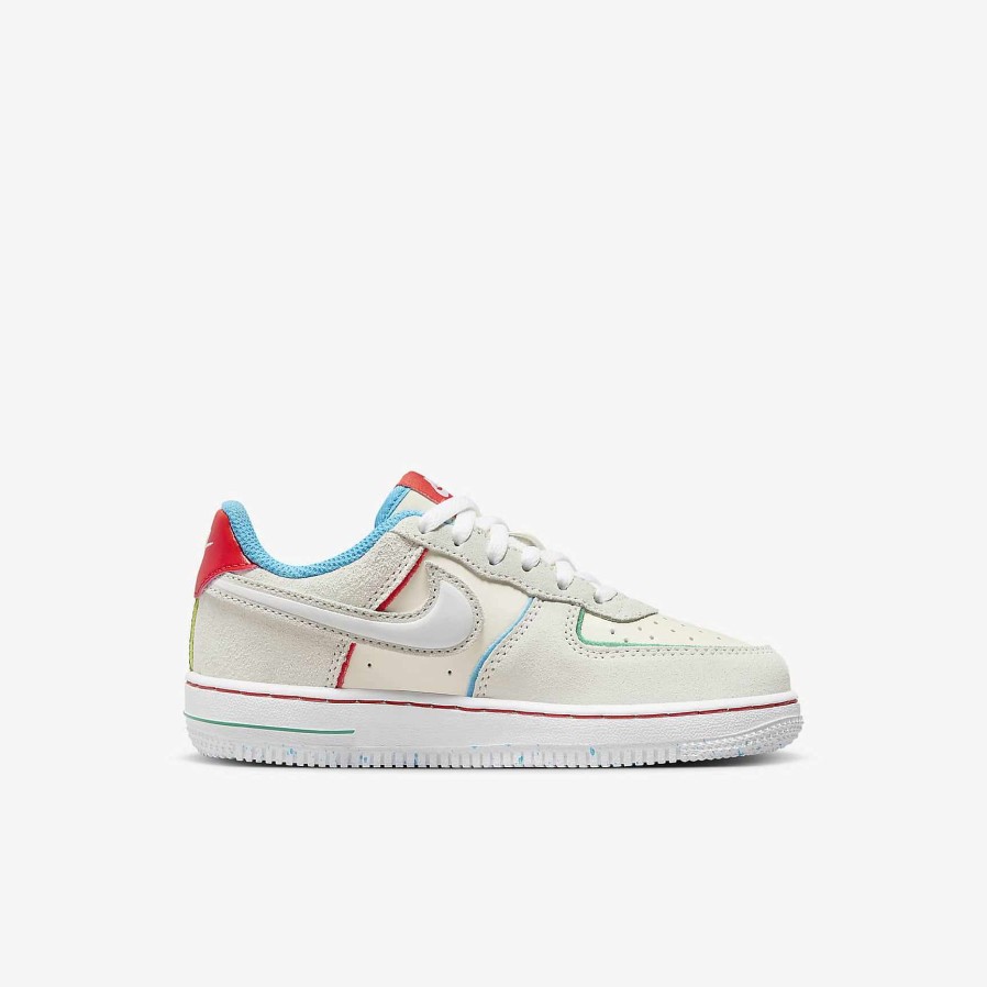 Kids Nike Lifestyle | Nike Force 1 Lv8 Pale Ivory/Picante Red/Baltic Blue/White