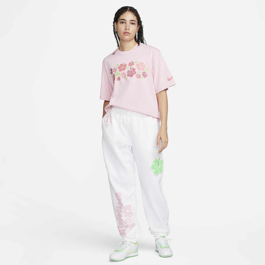 Women Nike Pants | Nike Sportswear Phoenix Fleece X Doernbecher Freestyle "Sydney" White/Medium Soft Pink/Medium Soft Pink