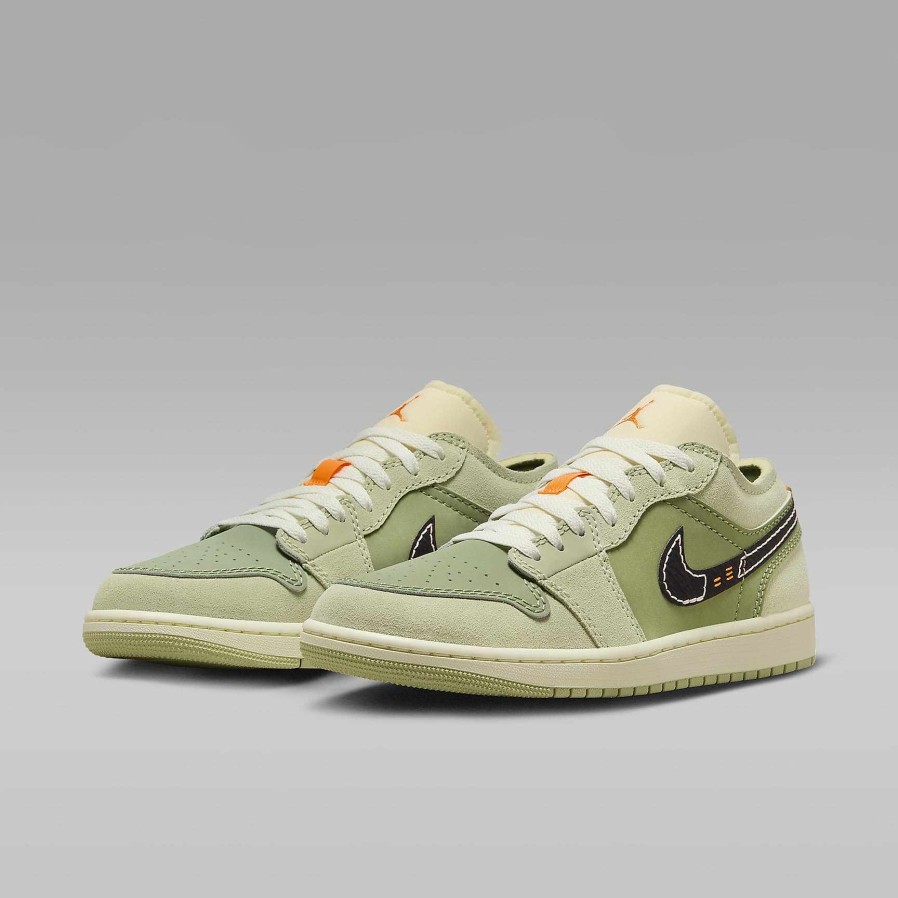 Men Nike Lifestyle | Air Jordan 1 Low Se Craft Sky J Light Olive/Celadon/Bright Mandarin/Black