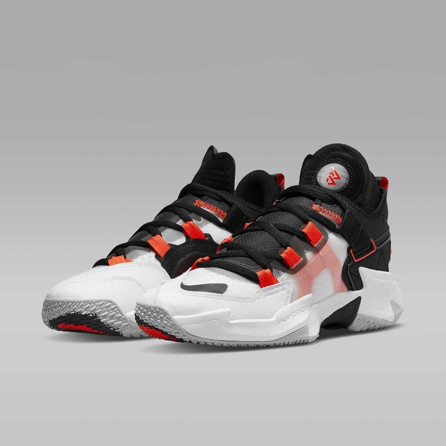 Men Nike Basketball | Jordan Why Not .5? White/Black/Grey Fog/Bright Crimson