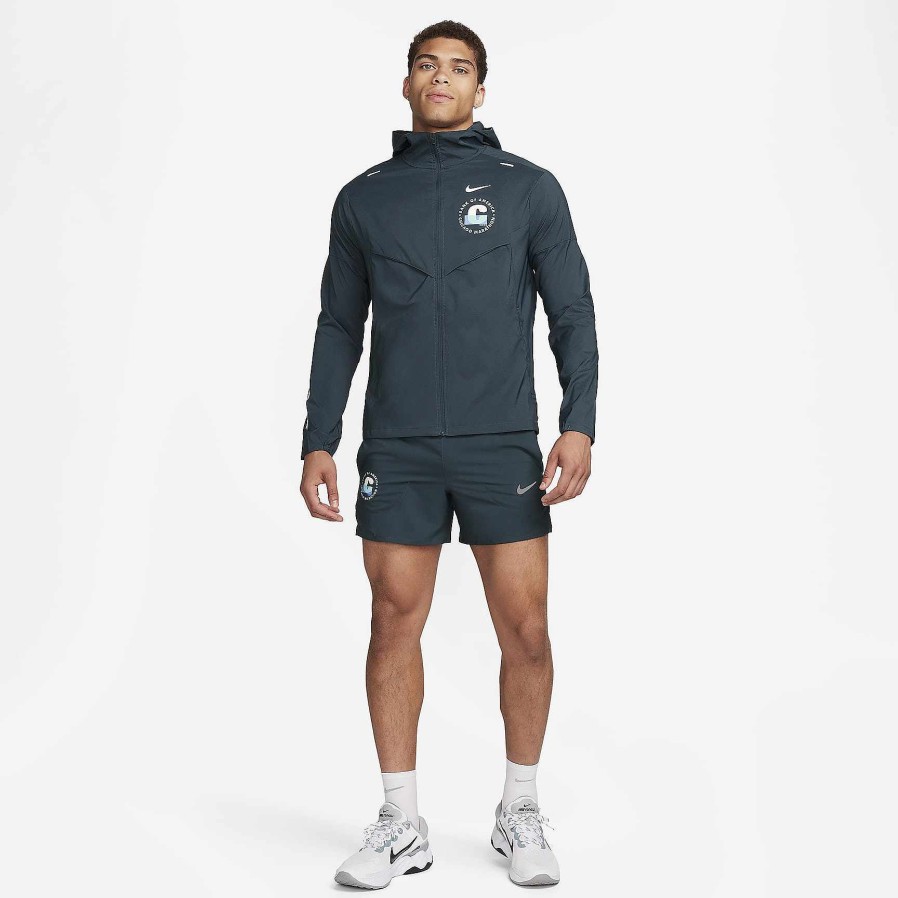 Men Nike Shorts | Nike Dri-Fit Flex Stride Deep Jungle/White/Emerald Rise