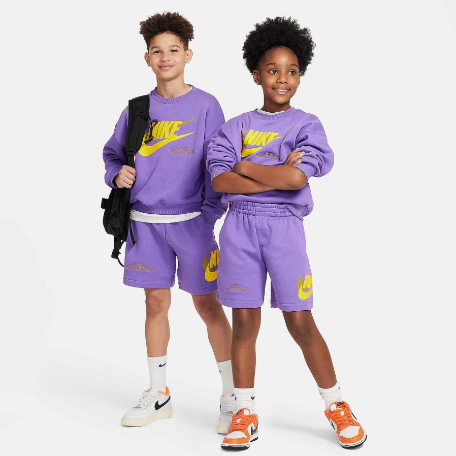 Kids Nike Shorts | Nike Sportswear Icon Fleece Action Grape