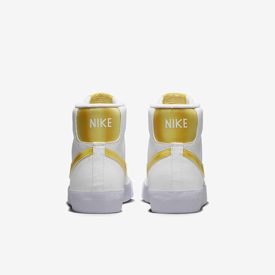 Kids Nike Dunks & Blazers | Nike Blazer Mid Next Nature White/Citron Tint/Speed Yellow/Vivid Orange