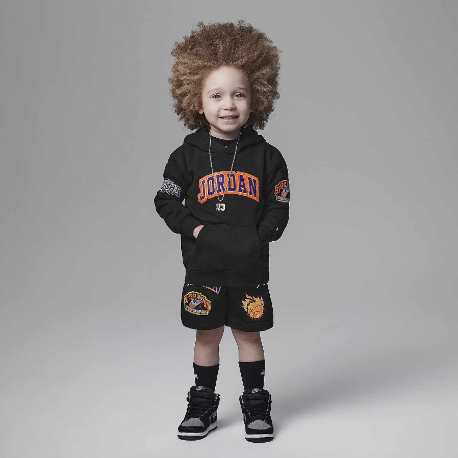 Kids Nike Cyber Monday Clothing | Jordan Patch Pack Pullover Hoodie Black