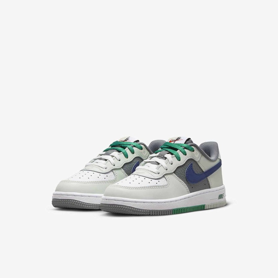 Kids Nike Air Force 1 | Nike Force 1 Lv8 Light Silver/White/Smoke Grey/Deep Royal Blue