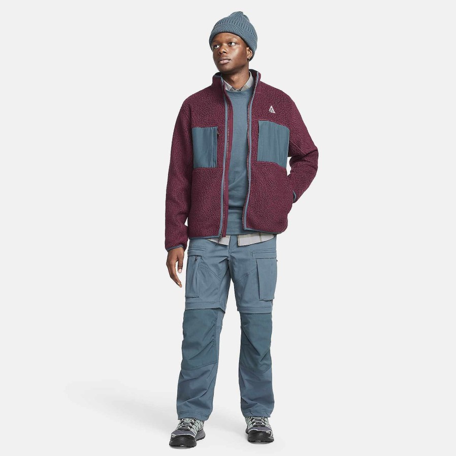 Men Nike Outerwear & Jackets | Nike Acg "Arctic Wolf" Night Maroon/Deep Jungle/Summit White