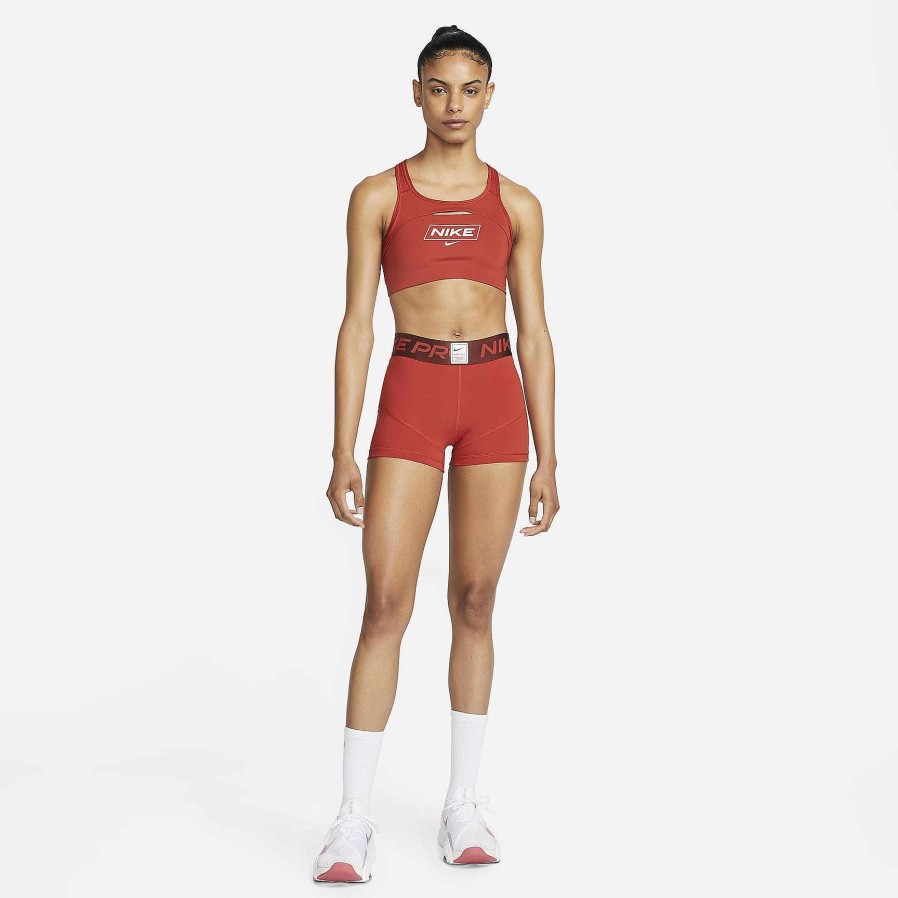 Women Nike Bras | Nike Pro Swoosh Cinnabar/Oxen Brown/Light Soft Pink