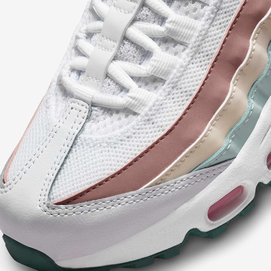 Kids Nike Cyber Monday Shoes | Nike Air Max 95 Recraft White/Geode Teal/Jade Ice/Pink Spell