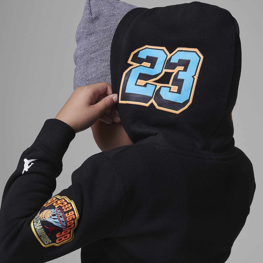 Kids Nike Matching Sets | Jordan Patch Pack Pullover Hoodie Black